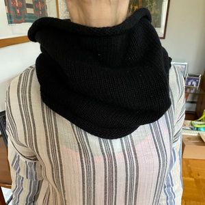 100% cashmere black neck warmer